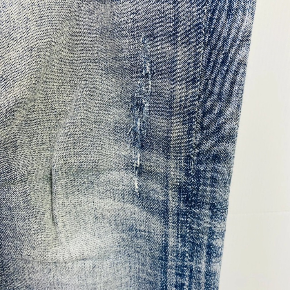 Rock Revival Size 27 Distressed Acid Wash Low Rise Skinny Jeans 33W x 33L - Picture 4 of 10